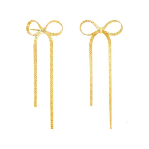 Lola Bow Earrings | 18K Gold Plated (Gold)