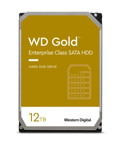 Western Digital 12TB WD Gold Enterprise Class Internal Hard Drive - 7200 RPM Class, SATA 6 Gb/s, 256 MB Cache, 3.5" - WD121KRYZ - 12TB