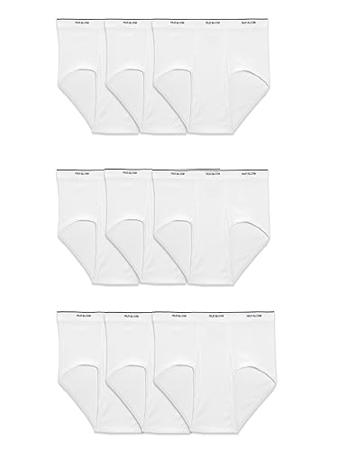 Fruit of the Loom Mens Basic White Brief Multipack - Medium - White
