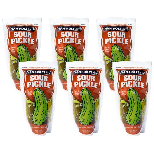 Van Holten's Pickles - Jumbo Sour Pickle-In-A-Pouch - 6 Pack - Sour - 6 Pack