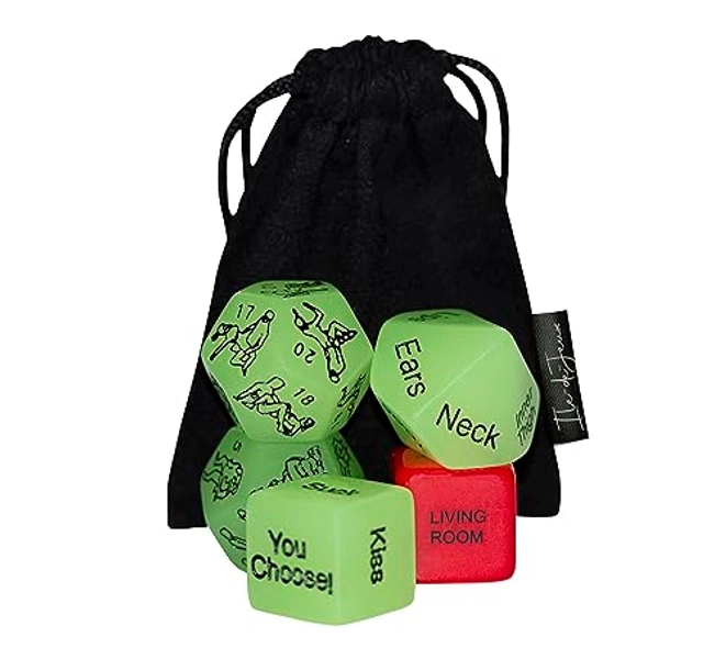 Ile-de-Jeux 5 Sex Dice Set for Couples, Naughty Love Dice, Adult Game Night, Sex Party Dice, Sex Positions, Sex Games