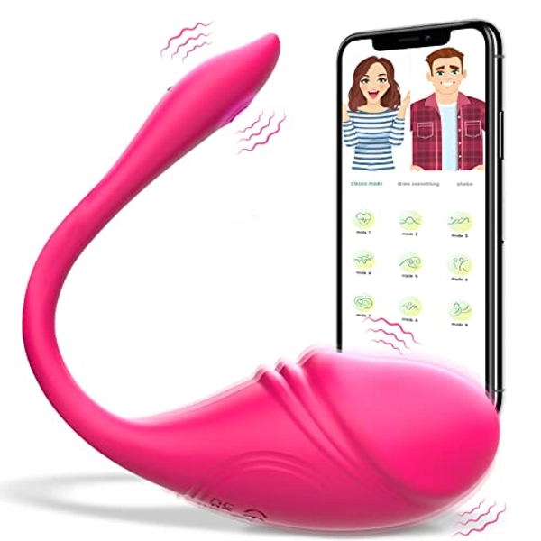 Vibrating Wearable G-spot Egg Vibrator, Nncum Smart APP Remote Control Pantie Vibe Anal Sex Toys with 10 Vibration Modes, Waterproof Prostate Massager Vagina Stimulator for Men & Women