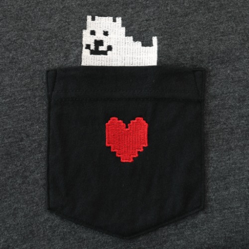 Annoying Dog Pocket Tee | Unisex 6X / Dark Gray Heather/Black