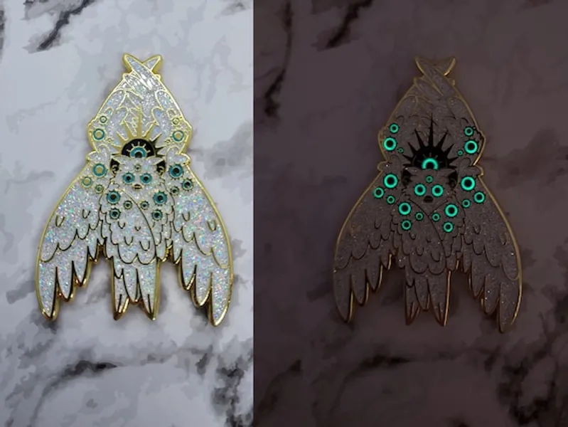 Seraphim Furby Glitter Glow Biblical Angel Pin | Etsy