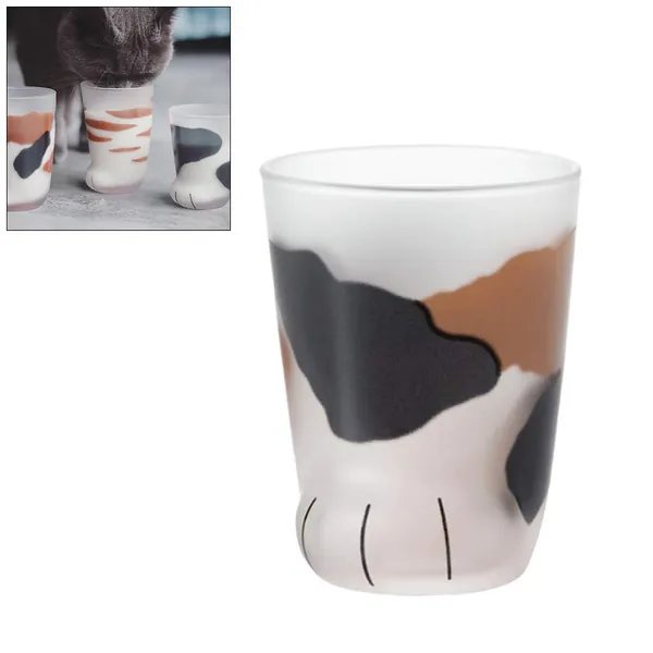 cute calico cat paw cup!