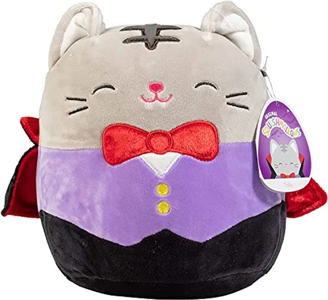 Squishmallows Official Kellytoy 5 Inch Soft Plush Animals (Tally The Vampire Cat)