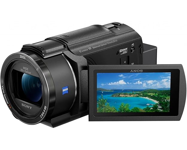 Sony FDR-AX43 | Caméscope Ultra HD (UHD) 4K Compact | 5-Axis Stabilisation Optique équilibrée 5 Axes Steadyshot | Zoom Optique 20x | Ecran orientable - Unique