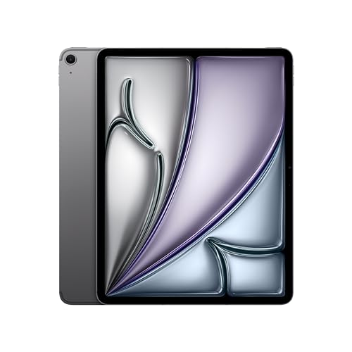 Apple iPad Air 13-inch (M2): Built for Apple Intelligence, Liquid Retina Display, 256GB, 12MP Front/Back Camera, Wi-Fi 6E + 5G Cellular, Touch ID, All-Day Battery Life — Space Gray - Wi-Fi + Cellular - 256GB - Space Gray