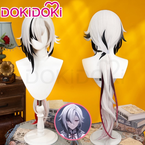 【Normal Ver.Ready For Ship】DokiDoki Game Genshin Impact Fontaine  Fatui Harbinger CosplayThe Knave Arlecchino Wig | Normal Ver.