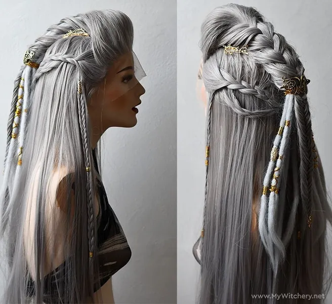 Viking braided wig Shield maiden cosplay