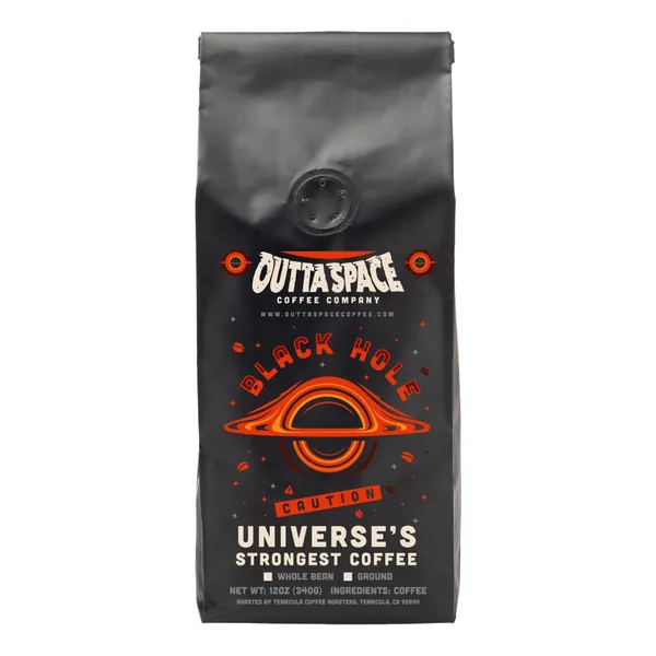 Outta Space Coffee - The Universe's Strongest Coffee Medium Blend with the Highest Caffeine Flavored Organic Coffee Beans -12 ounce