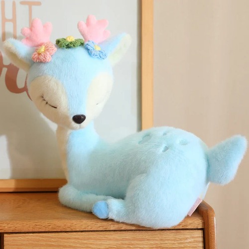 Sleepy Deer Plush - Blue