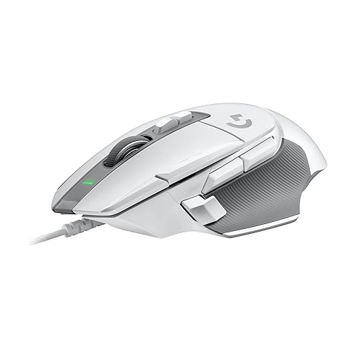 Logitech G502 X Wired Gaming Mouse - LIGHTFORCE hybrid optical-mechanical primary switches, HERO 25K gaming sensor, compatible with PC - macOS/Windows - White - White - Wired - Non-RGB - Mouse