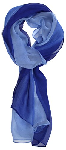 Ted and Jack - Silk Ombre Lightweight Accent Scarf - Bright Blue