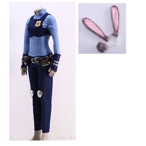 Women's Judy Hopps Cosplay Costume Police uniform Halloween