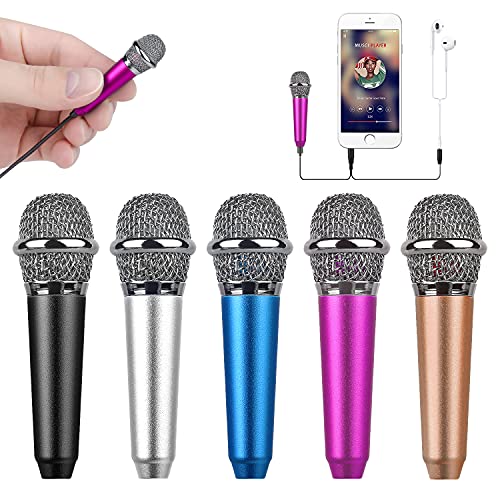 Uniwit Mini Portable Vocal/Instrument Microphone for Mobile Phone Laptop Notebook Apple iPhone Sumsung Android with Holder Clip (Rose Red) - Rose Red