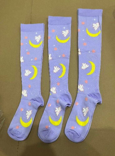 Moon Bunny Compression Socks - L/XL