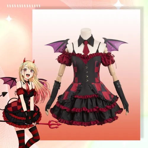 【Ready For Ship】【Size S-3XL】DokiDoki-R Anime My Dress Up Darling Cosplay Kitagawa Marin Costume Halloween | Costume Only-M