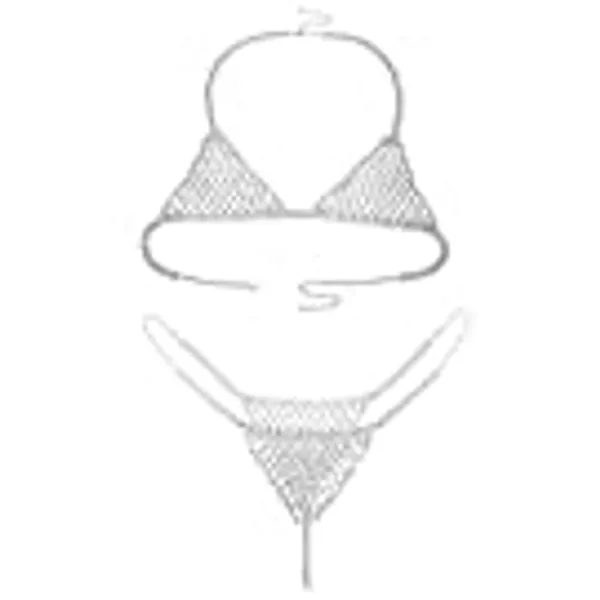 Ingemark Statement Crystal Bikini Rhinestone Chain for Women Top Bra Llingerie Set Brief