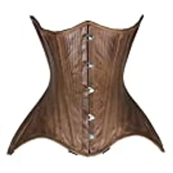 Luvsecretlingerie Heavy Duty 26 Double Steel Boned Waist Training LEATHER Underbust Wider Hips Corset #8598
