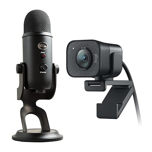 Blue Microphones Yeti Professional USB Microphone + Logitech StreamCam – Live Streaming Webcam - Black - StreamCam + Yeti