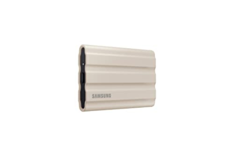 SAMSUNG T7 Shield 2TB Portable SSD - 1050MB/s, Rugged, IP65, For Content Creators - Beige - Beige - 2 TB