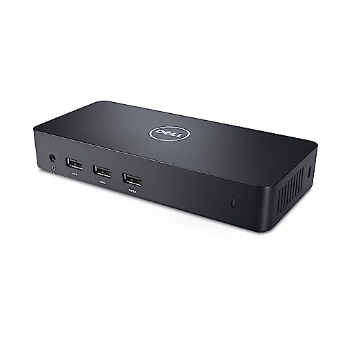 Dell USB 3.0 Ultra HD/4K Triple Display Docking Station (D3100), Black - USB 3.0