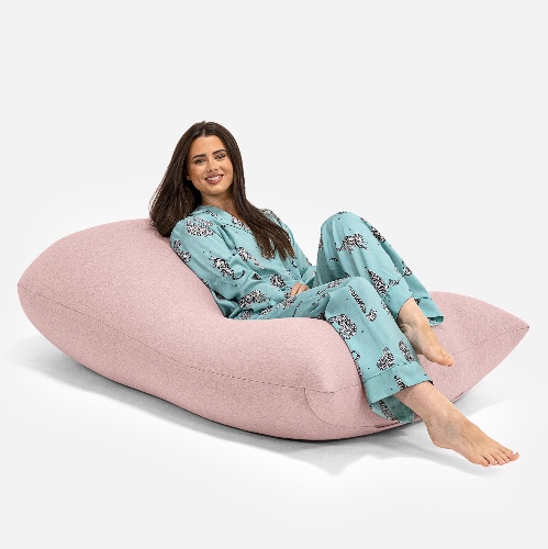 Grande XL Bean Bag - Stretchy Cotton Baby Pink | Baby Pink