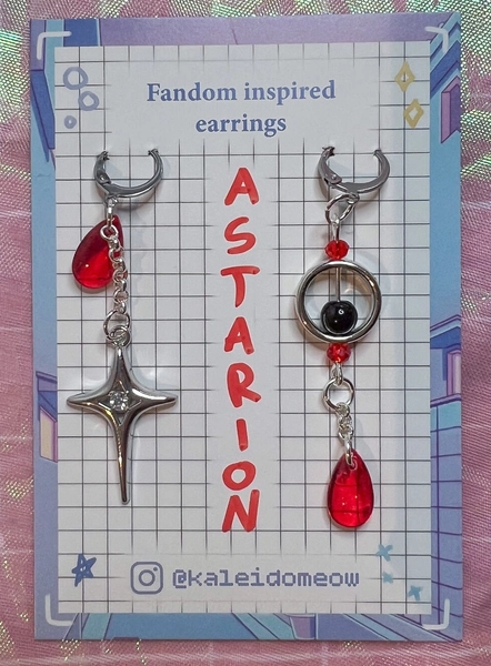 Astarion inspired earrings - Baldur&#39;s Gate 3 inspired jewelry handmade earrings