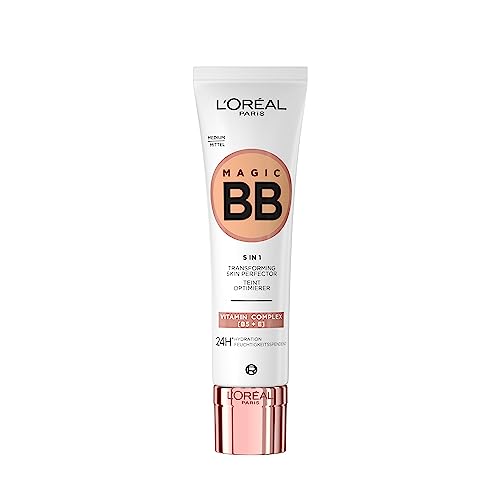 L'Oréal Paris Magic BB Cream with SPF 20, 5-in-1 Skin Tint with Vitamin B5 and Vitamin E, Lightweight Hydrating Formula Adapts to Skin Tone for a Natural Glowy Finish, 30 ml, Shade: 04 Medium - 04 Medium - 30 ml (Pack of 1)