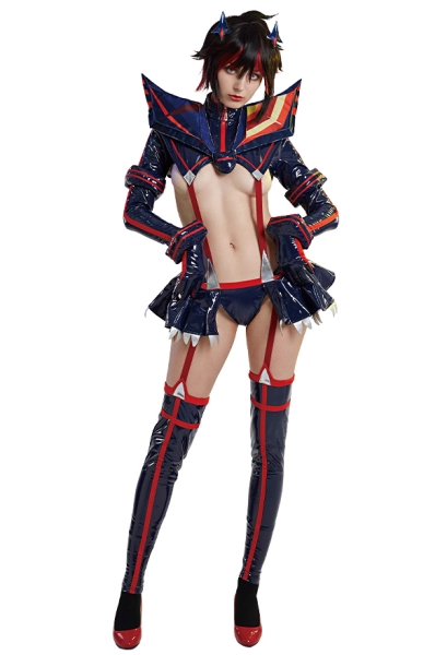 Kill la Kill Ryuko Matoi Hollow Out Bodysuit Cosplay Costume with Wings and Stockings