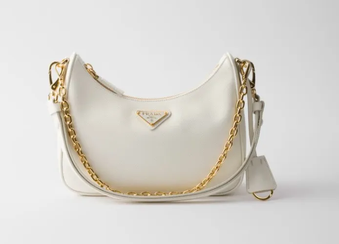 White Prada Re-edition Saffiano Leather Mini-bag | PRADA