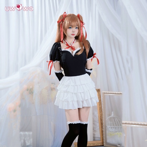 Uwowo Game Anime Character Cosplay Asuka Maid Cosplay Costume - 【Pre-sale】L