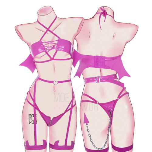 Hell Rider Succubus Lingerie - Pink / M/L