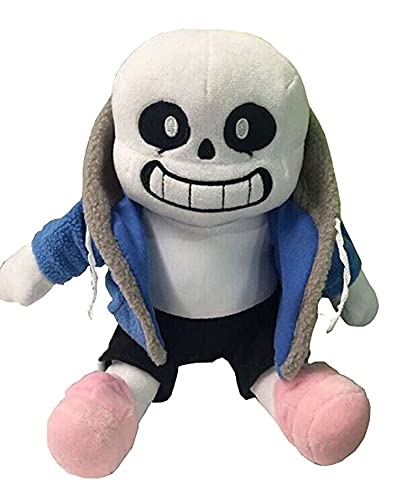Emisorn Sans Stuffed Plush Doll Cute Toys Figures Anime Pillow Dolls Gifts for Children Blue 30 cm/13 inch (One Size, White) - One Size - Skeleton Plush