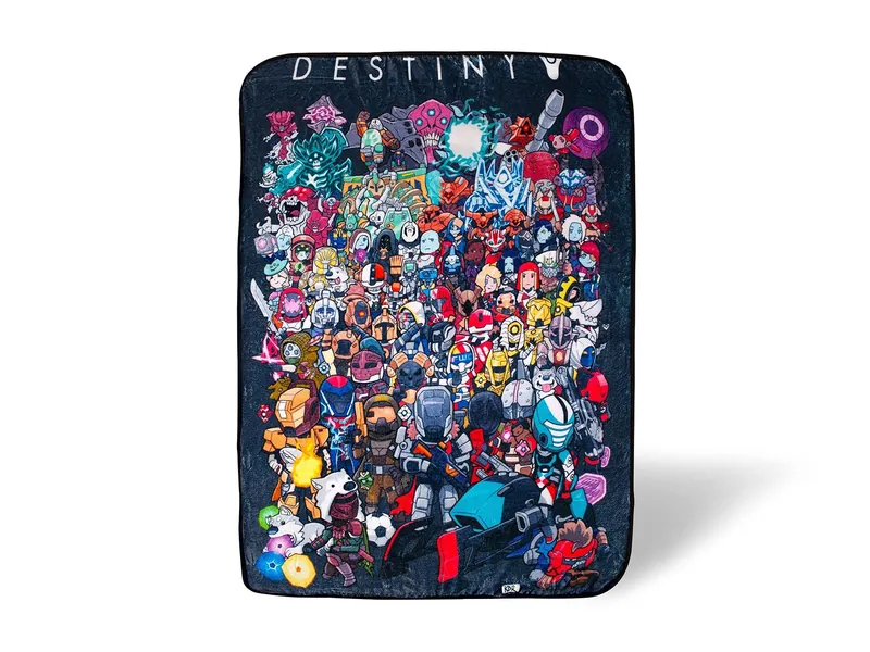 Surreal Entertainment Chibi Characters Fleece Throw Blanket | 45 x 60| Destiny Collector’s Edition