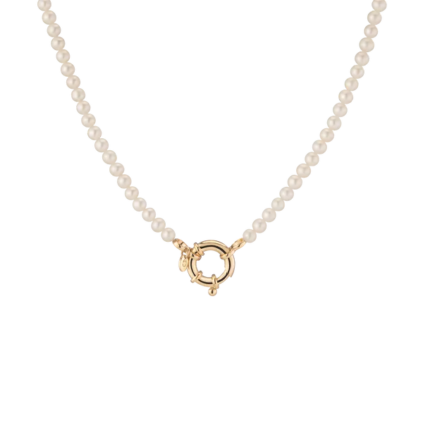 Pearl Aura Beaded Necklace | Vermeil / Yellow / 16.5 in