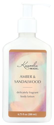 Kuumba Made Amber & Sandalwood Body Lotion 6.75 fl oz | Moisturizing Scented Lotion with Dispenser Pump - 6.75 Fl Oz (Pack of 1)