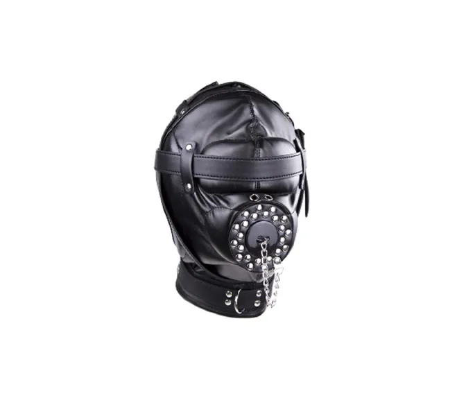 Ladies Adjustable Saucy Role Play Leather Hoodies Fetish Mask Gimp Erotic Dominatrix Adult Head Wear