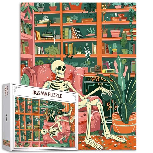 Human Organ Art Jigsaw Puzzles 1000 Pieces for Adults,Families Skeleton/Skull Pieces Fit Together Perfectly 19.7''x27.6''inch Performance Skullman Art Frameable Magic Puzzle Art（Colorful） - 19.7''Wx27.6'H - Artwork-07