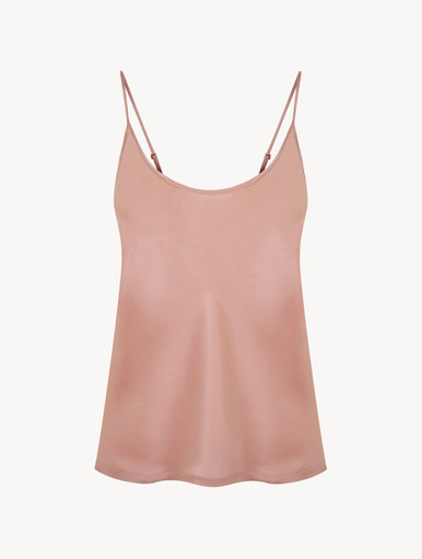 Powder pink silk pyjama top