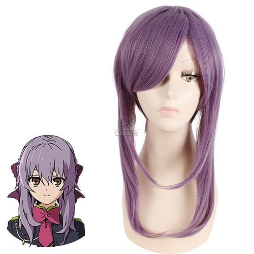  Seraph Of The End - Shinoa Hiragi Purple Styled Cosplay Wig