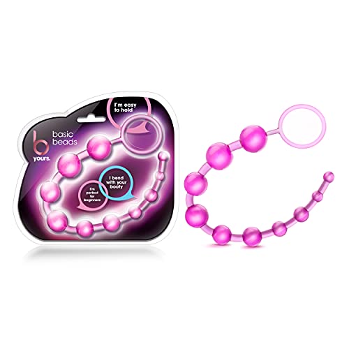 Eden Pleasure Products | Anal Beads Flexible and Safe for Beginners | Anal Toys, Gay Sex Toys, Butt Plug for Women | Adult Sex Toys | 12 Inches Transparent Pink - Pink