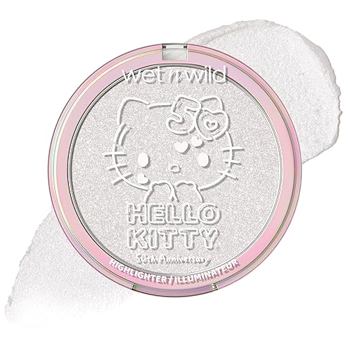 wet n wild Hello Kitty Highlighter, Multi-Dimensional Glow with Iridescent Pearls, Silky-Smooth Buildable & Blendable Formula, Cruelty-Free & Vegan - Kind Hearted - Kind Hearted - 0.21 Ounce (Pack of 1)