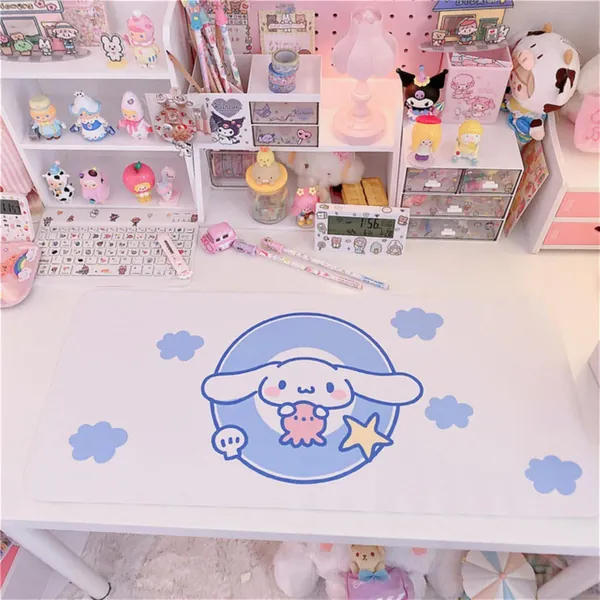 AFGYASW Cute Mouse Pad Waterproof Desktop Oil-Proof Non-Slip Desk Mat Kawaii Gaming Accessories Students Writing Pad
