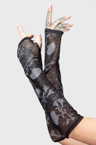 Big Top Fingerless Gloves - One Size / Black / 95% Polyester, 5% Elastane