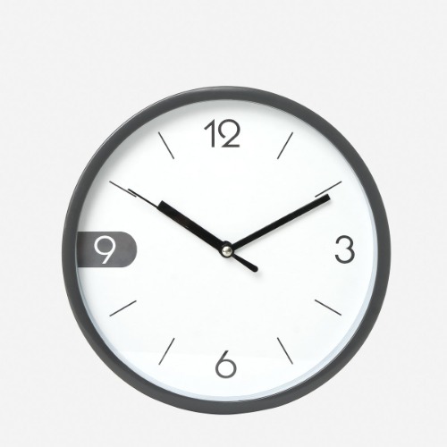 Hosh Round Wall Clock 8in. - Black
