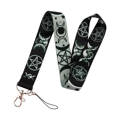Witchy Pentagram Lanyard Keychains - Style 1