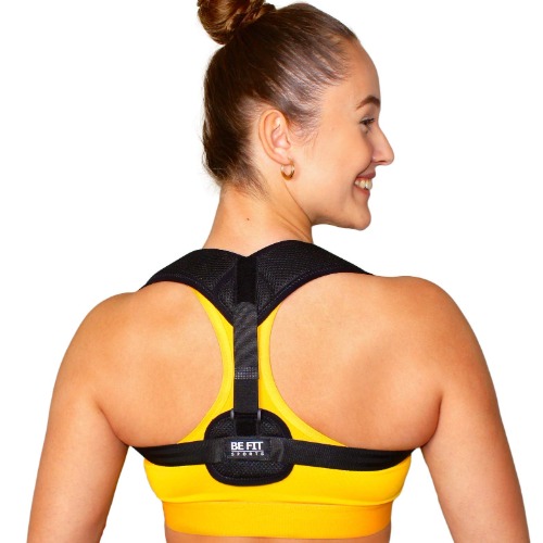 The BEST BACK brace Posture Corrector for Men and Women, Adjustable Back Support Brace, Washable - Helps Relieve Back Pain and Neck Pain - Promotes Good Posture - Includes Travel Bag and Instructions