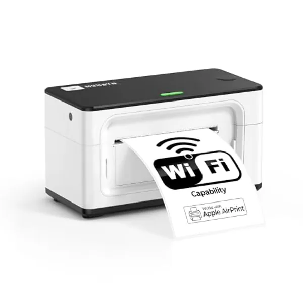 MUNBYN Wireless Thermal Printer, Wi-Fi Shipping Label Printer Compatible with AirPrint iPhone iPad macOS Android Windows Chromebook Etsy Ebay USPS for Small Business Home Use